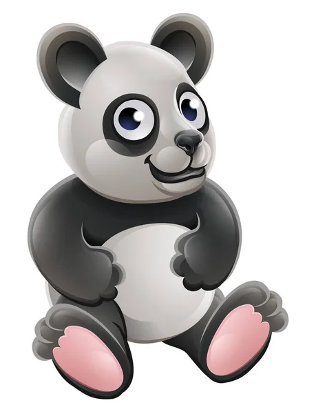 Urso de panda bonito dos desenhos animados animal —  Vetores de Stock