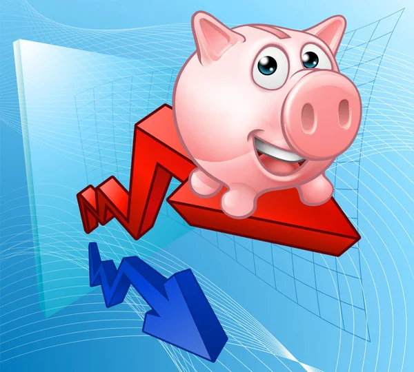 Concepto gráfico del Banco Piggy — Vector de stock