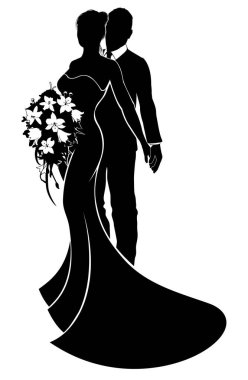 Düğün Çifti Gelin ve Damat Silueti