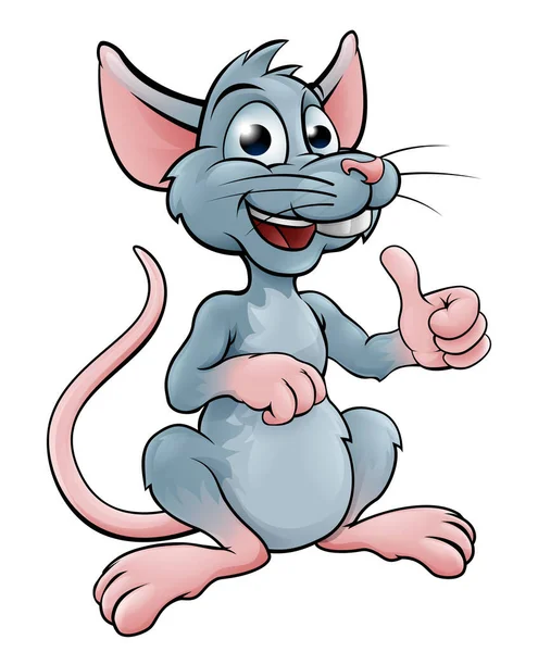 Cute Cartoon Mouse or Rat — Stock Vector