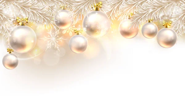 Christmas Baubles Background — Stock Vector