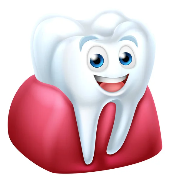 Caractere de desene animate dentare și gingii — Vector de stoc