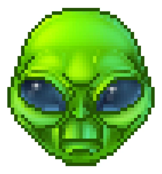 Pixel Art Alien Character — Stockový vektor