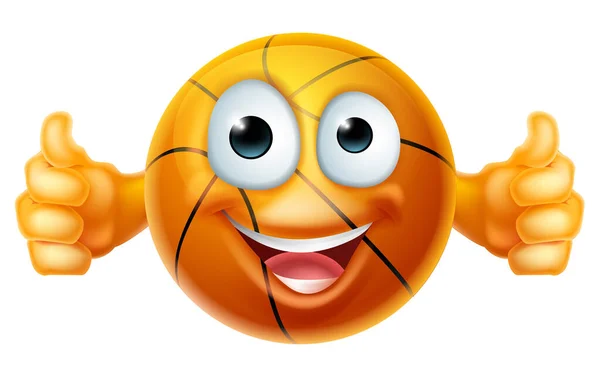 Cartoon Basketball Ball Mann Charakter — Stockvektor