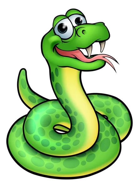 Personaje de serpiente de dibujos animados — Archivo Imágenes Vectoriales