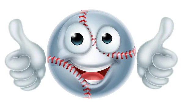 Cartoon Baseball Ball Man Postać — Wektor stockowy