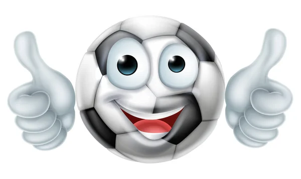 Personaje de hombre de pelota de fútbol de dibujos animados — Vector de stock