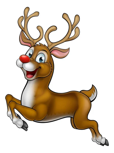 驯鹿圣诞卡通人物 — 图库矢量图片