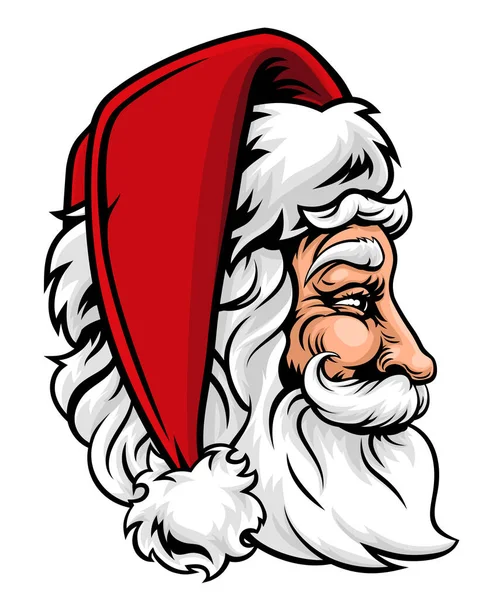 Boże Narodzenie Santa Claus w profilu — Wektor stockowy