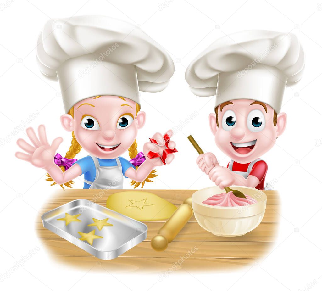 Chef de dibujos animados Baker niños 2023