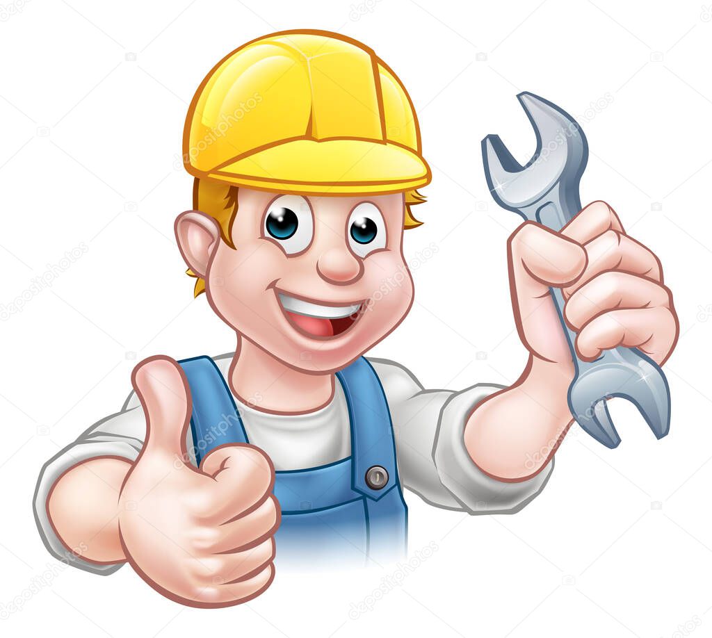 Mechanic or Plumber with Spanner