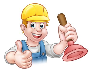 Tesisatçı Tamirci Pompa Tutuyor