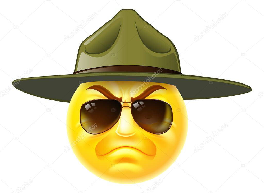 Emoji Emoticon Drill Sergeant