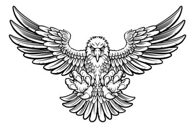 Ferocious Eagle Design clipart