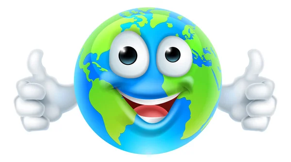 Earth Mascot Cartoon Character — стоковий вектор