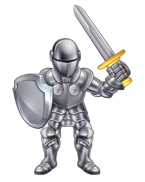 Knight Cartoon Character — Stock Vector