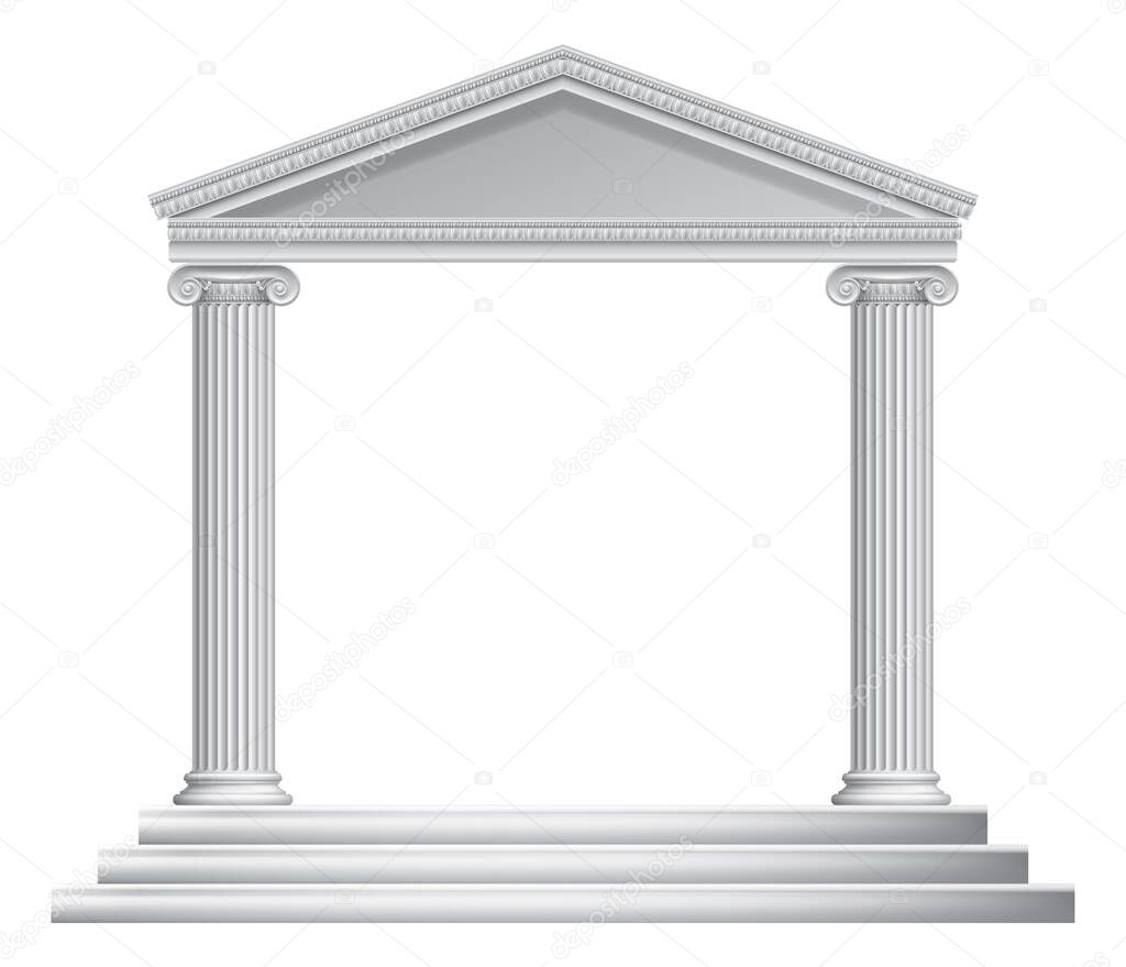 Greek Column Temple