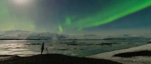 Aurora in IJsland — Stockfoto