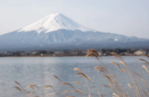 Fuji Dağı'nın bulanık arka planda sabah, Japonya