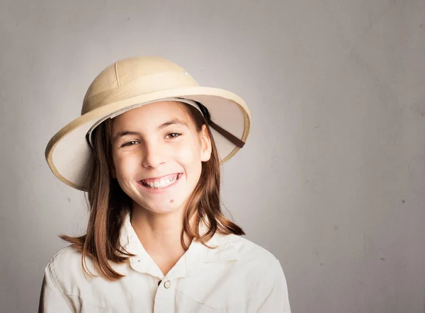 Portret van een kleine ontdekkingsreiziger — Stockfoto