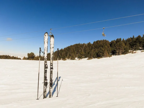Ski Landscape Sunny Day — Stock Photo, Image