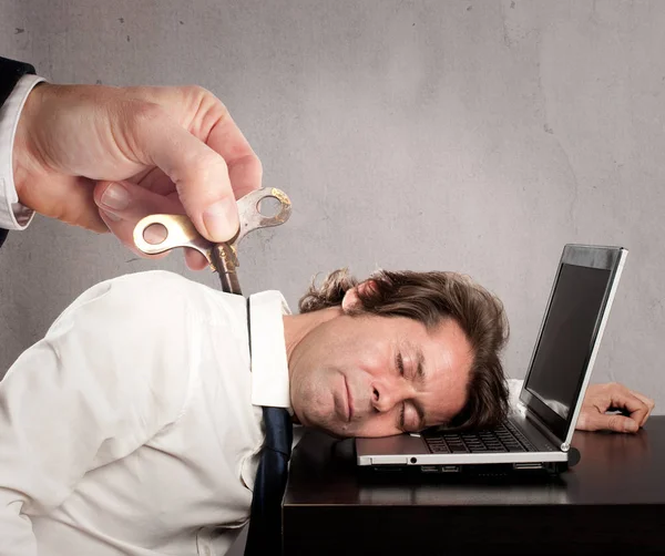 Businessman working with a laptop — Stock Photo, Image