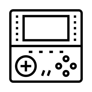 Video oyunu ince çizgi vektör simgesi