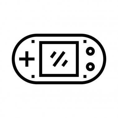 Oyun kontrol ince çizgi vektör simgesi