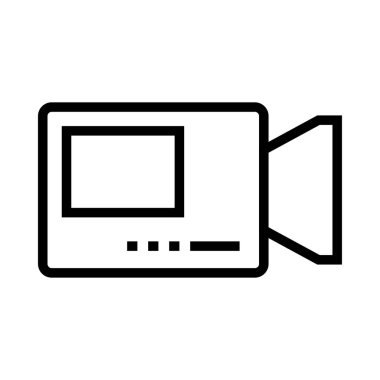 Video kamera ince çizgi vektör simgesi