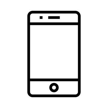 Mobil ince çizgi vektör simgesi
