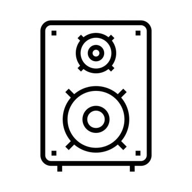 Hoparlör ince çizgi vektör simgesi