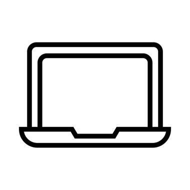 Dizüstü ince çizgi vektör simgesi