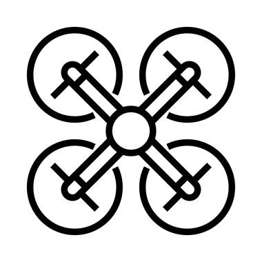 Drone ince çizgi vektör simgesi