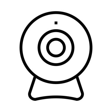  Web kamera ince çizgi vektör simgesi