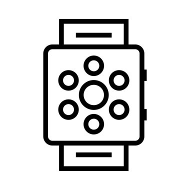 Akıllı izle ince çizgi vektör simgesi