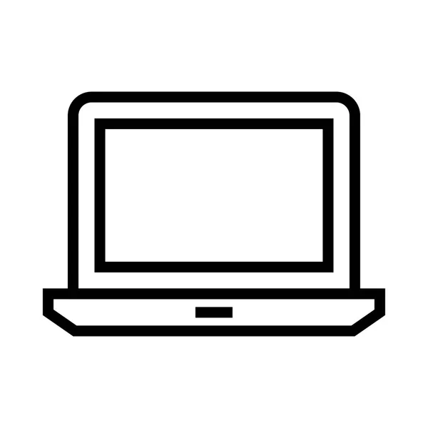 Laptop dünne Linie Vektor-Symbol — Stockvektor