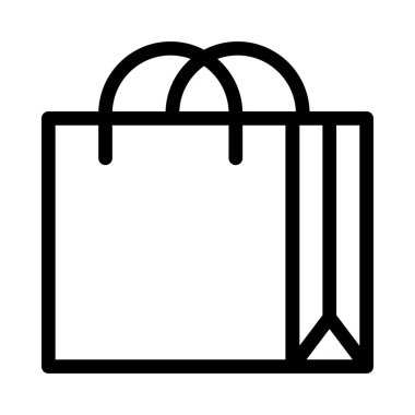 Alışveriş Torbası İnce Satır Vektör Simgesi