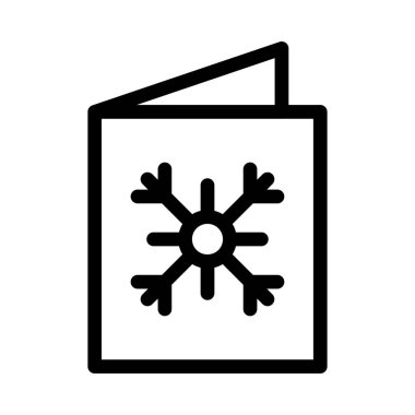 Tebrik kartı ince çizgi vektör simgesi