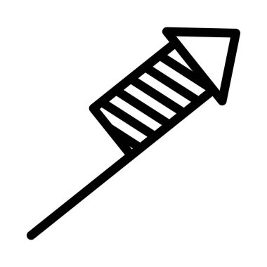 Yangın kraker ince çizgi vektör simgesi