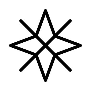 Yıldız İnce Çizgi Vektör Simgesi