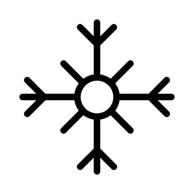 kar tanesi ince çizgi vektör simgesi