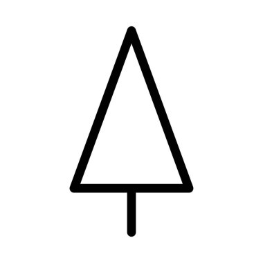 Noel ağacı ince çizgi vektör simgesi