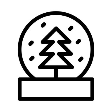 Dekorasyon top ince çizgi vektör simgesi