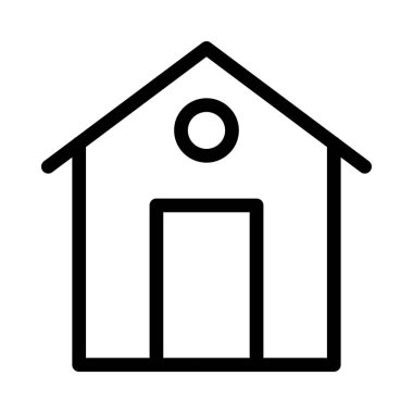 Ev İnce Satır Vektörü Simgesi