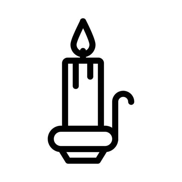 CANDLE thin line vector icon — Stock Vector