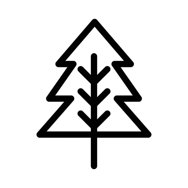 ÁRBOL DE NAVIDAD icono de vector de línea delgada — Vector de stock