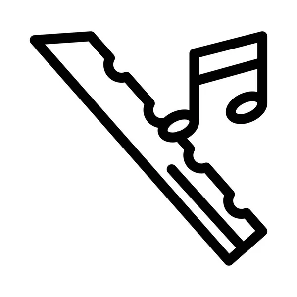 Ícone de vetor de linha fina flauta — Vetor de Stock