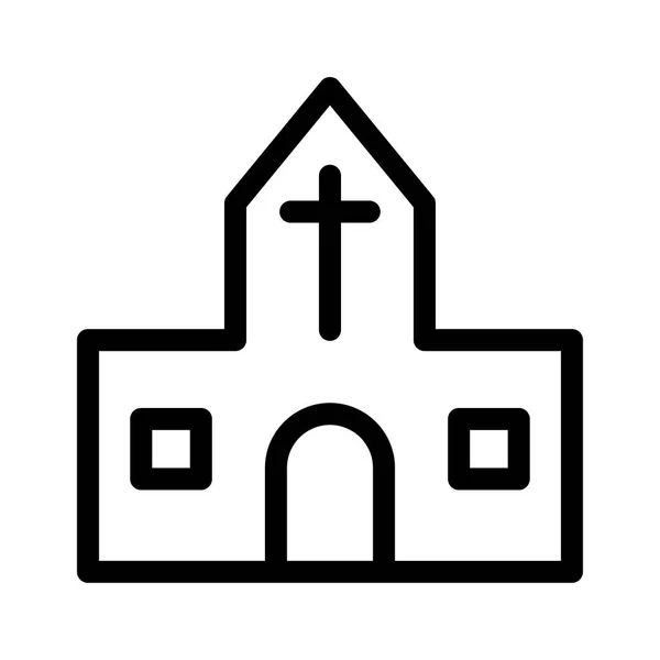 Kirche dünne Linie Vektor-Symbol — Stockvektor