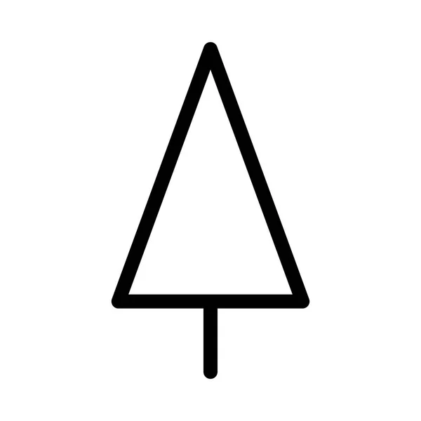 ÁRBOL DE NAVIDAD icono de vector de línea delgada — Vector de stock