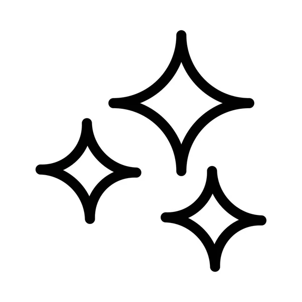 Shining star dunne lijn vector pictogram — Stockvector